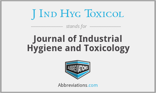 What does J IND HYG TOXICOL stand for?